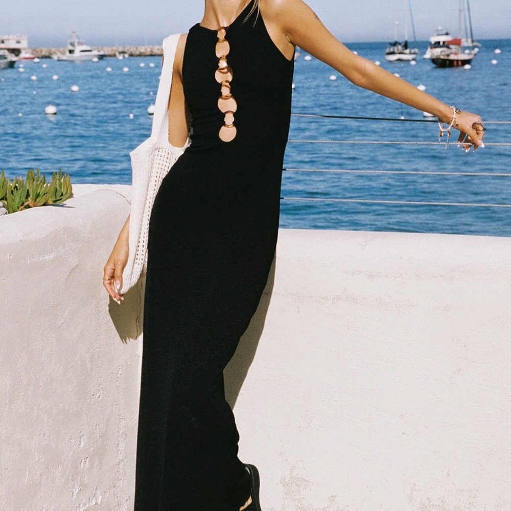Princess Polly Black Backless Dress
